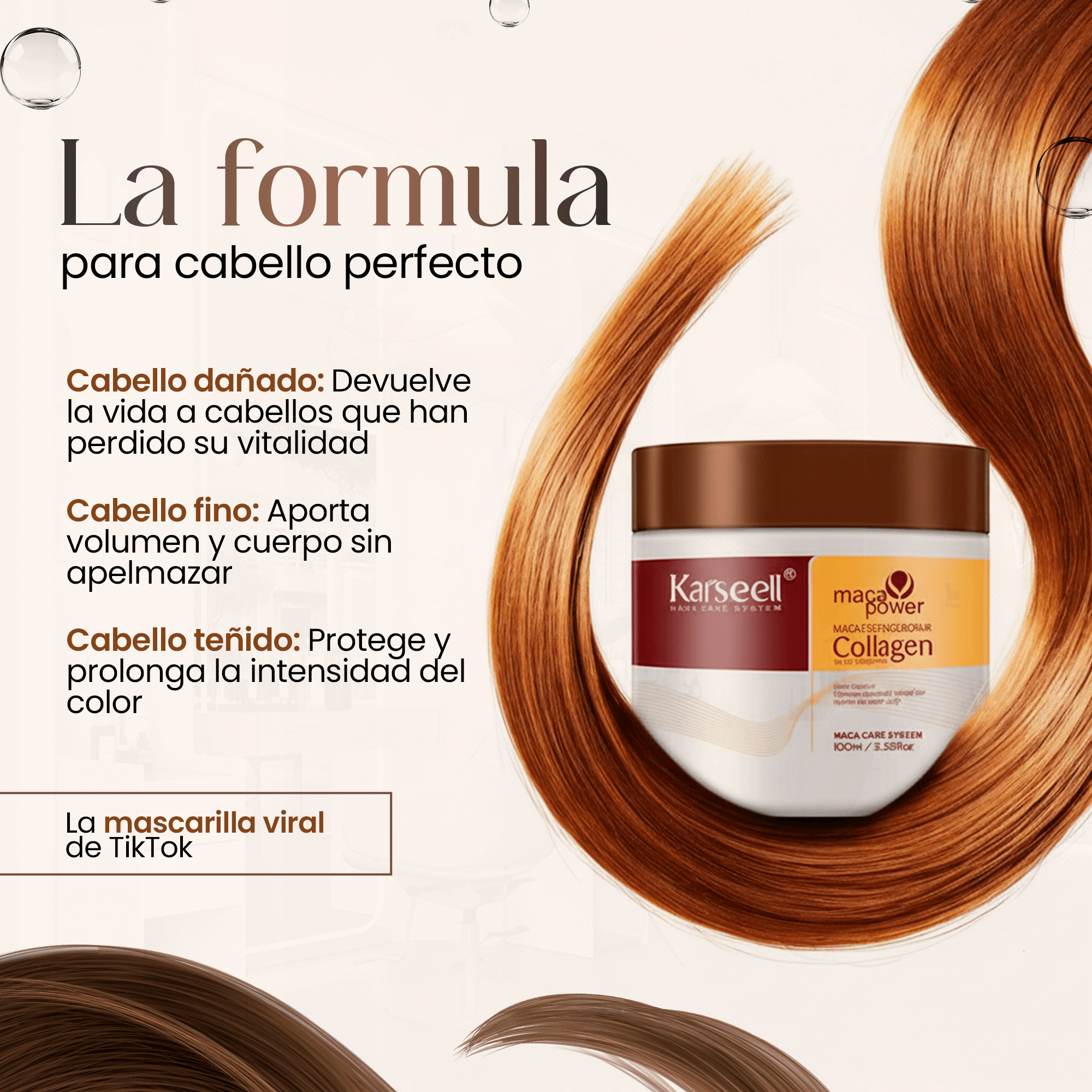 Mascarilla capilar con colágeno Karseell® 100 gr
